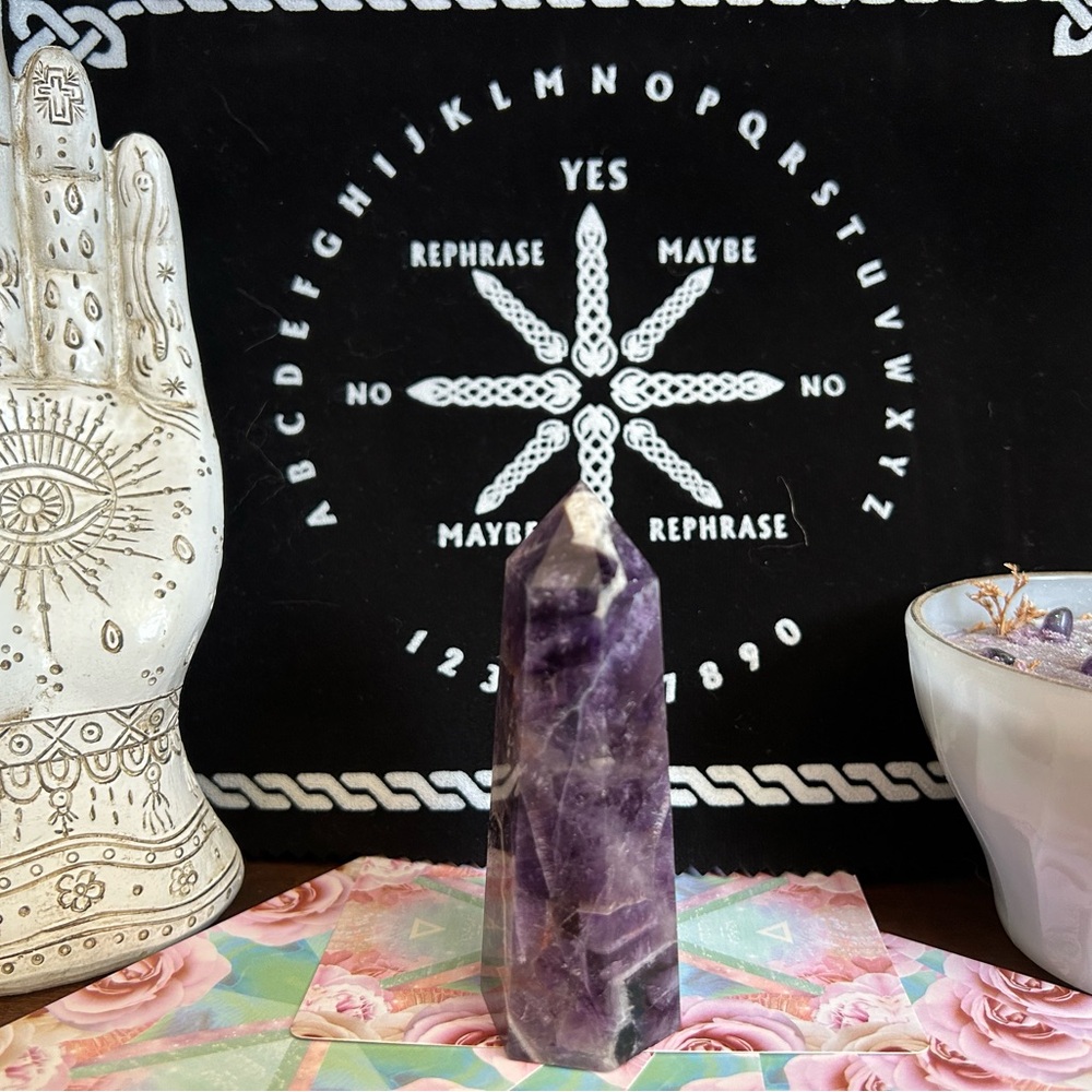 Dream Amethyst Crystal Tower - Purple Crystal Home Accent - Picture 3 of 10